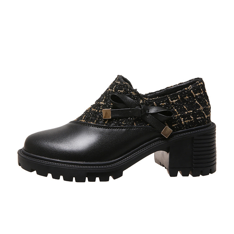 New Thick Heel Women Shoes Spring High Heels