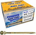 Jake Sales #10 X 3-1/8" Gold Star Wood Screw Torx/Star Drive Flat Head (Full Box - 1,500 Screw Count) - Multipurpose Torx/Star Drive Wood Screws