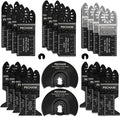 PECHAM 24PCS Universal Wood Metal Oscillating Multitool Quick Release Saw Blades Fit Porter Cable Black & Decker Rockwell Ridgid Ryobi Milwaukee Chicago