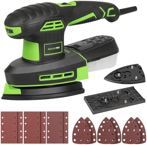 GALAX PRO 2-in-1 Cordled Sheet/Detail Sander 250W, 12 Pcs Sandpapers