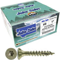 8 x 1 Bronze Coated Exterior Coated - ACQ Compatible Multipurpose Wood Screw -Torx/Star Drive Flat Head Full Box - 10,000 Screws
