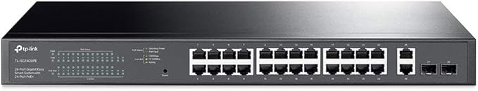 TP-Link TL-SG1428PE 24 Port Gigabit PoE+ Switch - Easy Smart Managed, 24 PoE+ Ports @250W, 2 SFP Slots, Auto Recovery, QoS, VLAN, IGMP, LAG