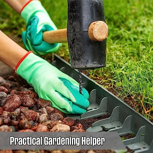 Nuenen 350 Pack 6 Inch Spiral Metal Garden Stakes Landscape Spikes Artificial Turf Stakes Landscape Edging Anchoring Spikes Heavy Duty Galvanized Grass Nails for Artificial Turf Paver Edges (Black)