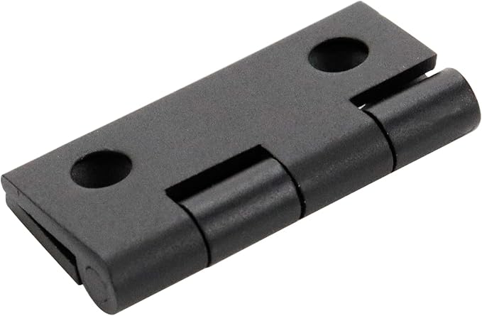 Mcredy Black Door Hinges 1 Inch Brass Small Butt Hinges Gate Hinge with Screws for Wooden Box Living Room Kitchen Office, 2 Pack