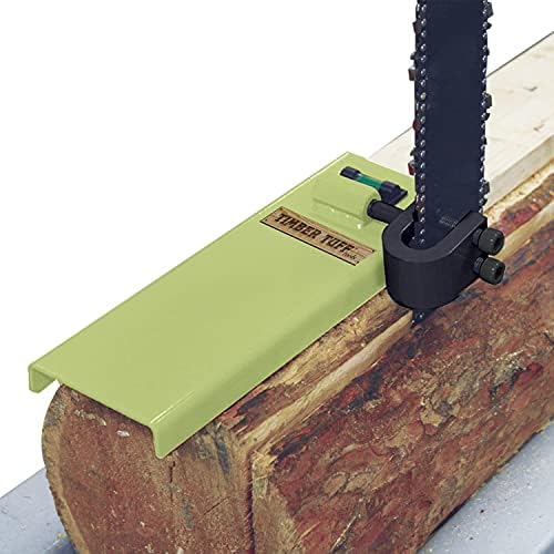 Timber Tuff Mini Portable Chainsaw Beam Cutting Guide Tool, Solid Steel Construction, Universal Bar Fit, Straight Cut & Quick Assembly, TMW-57, Green
