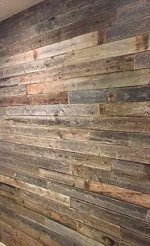 Rustic Weathered Reclaimed Wood Planks for DIY Crafts, Projects and Decor (20 Planks - 48" Long)
