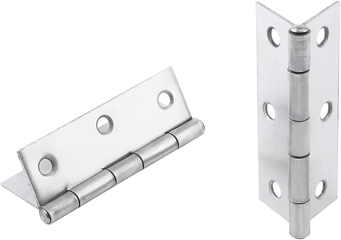 MY MIRONEY 3-Inch Long Hardware Door Hinges Stainless Steel Thickened Hinges Folding Cabinet Butt Hinges for Cabinet Gate Closet Jewelry Box Pack of 4