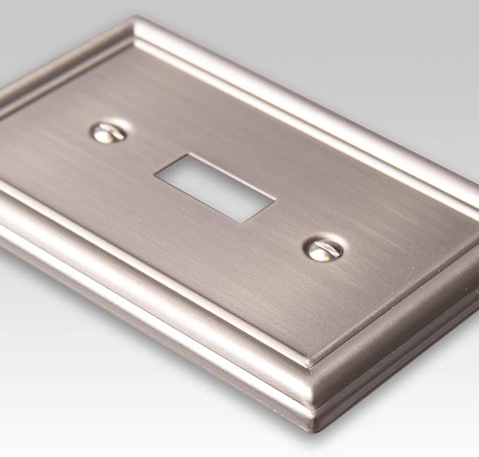 Amerelle 149DBN Chelsea Wallplate, 1 Duplex, Brushed Nickel