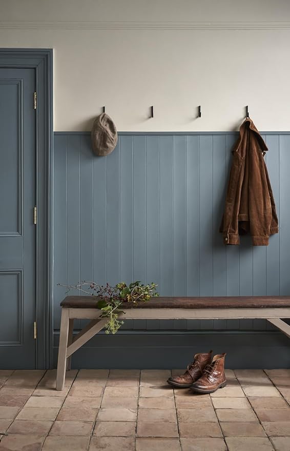 Annie Sloan Satin Paint (Cambrian Blue, 25 Fl Oz/750 mL). Soft sheen for interior wood and metal. Self-leveling, all-in-one paint with no wax or lacquer required.