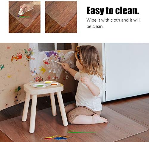 Kuyal Clear Chair Mat, Hard Floor Use, 30" x 48" Desk Chair Mat