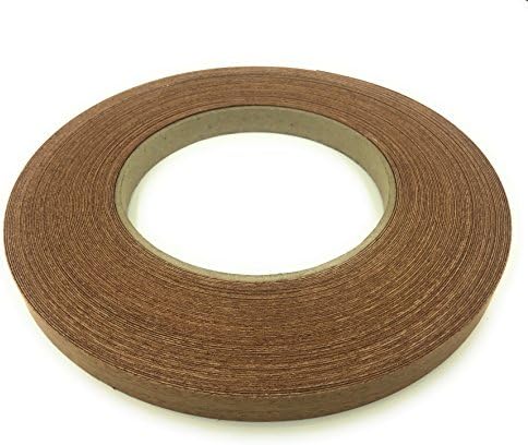 Edge Supply Mahogany 1/2 in x 250 ft Roll – Pre-Glued Iron On Wood Veneer Tape – Wood Veneer Edge Banding Tape with Hot Melt Adhesive, Smooth Sanded Finish Ideal for Furniture & DIY, Made in USA