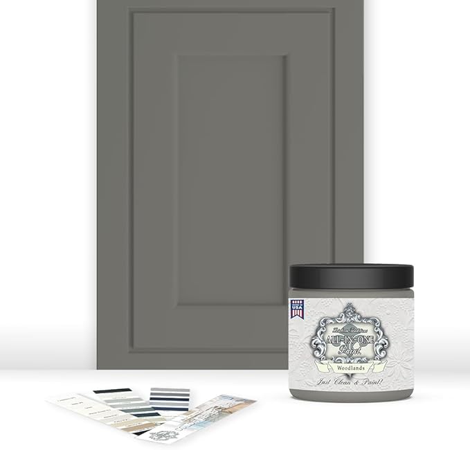 ALL-IN-ONE Paint by Heirloom Traditions, Woodlands (Muted Earthy Mossy Green), 8oz Sample - Durable cabinet and furniture paint. Built in primer and top coat, no sanding needed. Includes our 30