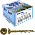 Jake Sales #8 x 1-1/2" Gold Star Wood Screw, T-20 Torx Drive, Flat Head – (1 Pound Box) ~198 Screw Count