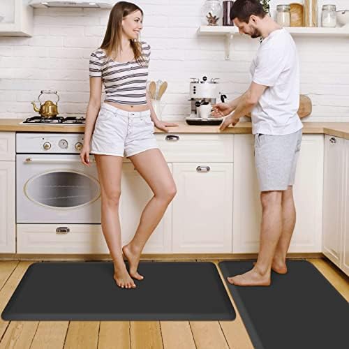 HappyTrends 2 PCS Kitchen Mat Cushioned Anti-Fatigue Floor Mat