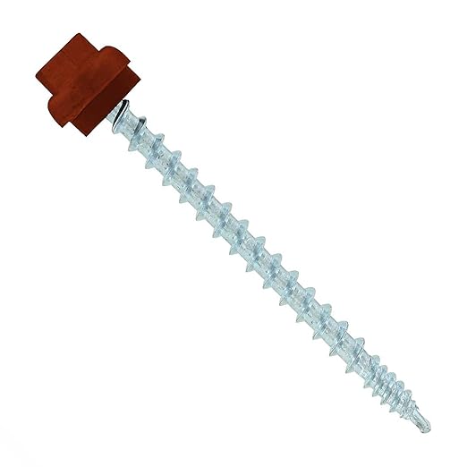 Fasteners Plus ST Fastening ZXL Woodbinder Metal-to-Wood #10 x 2-1/2" Brown Screws with EPDM Rubber Washer, 250-Count - Designed for Metal Roofing and Siding Panels