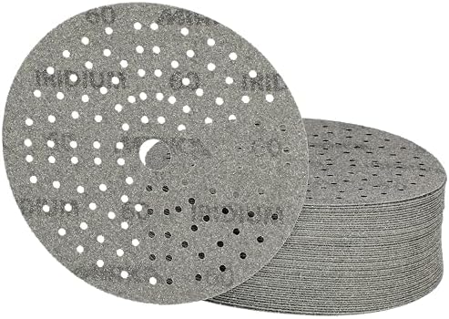 Mirka Iridium 6 Inch 60 Grit Premium Ceramic Blend Sanding Discs, 50 Pack