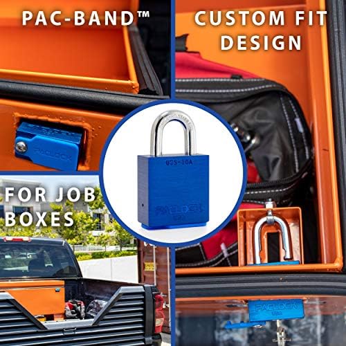 PACLOCK's 10-Series Universal Jobsite Box Lock, UCS, High Performance 6-Pin Cylinder, Keyed Differently w/ 2 Keys, Orange