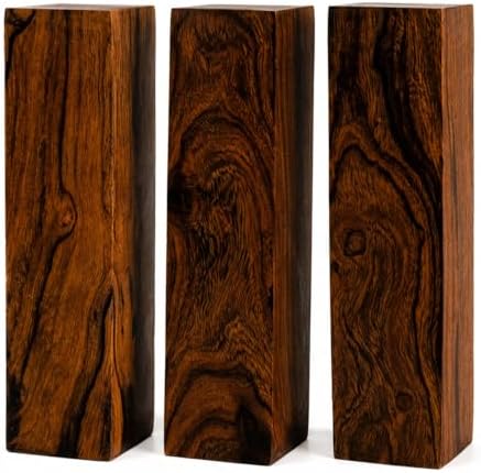 IECAP LLC Desert Ironwood Blanks — 6 x 1.5 x 1.5 In, Pack of 3 — Exotic Wood Blocks for Wood Turning — Hardwood Ironwood Blanks for Wood Turning, Lathe Projects, Hardwood Lumber, Carving & Woodworking