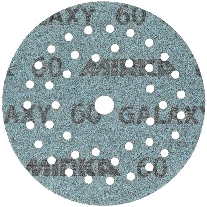 Mirka Galaxy Multifit 5 Inch Ceramic Sandpaper, 60 Grit Hook & Loop 50 Pack