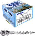 Jake Sales #8 x 1-1/2" Silver Star Stainless Steel Wood Screw Torx/Star Drive Head - Grade 305 Stainless Steel Torx/Star Drive Wood Screws - CASE Qty 42 Boxes 8,274 Screws