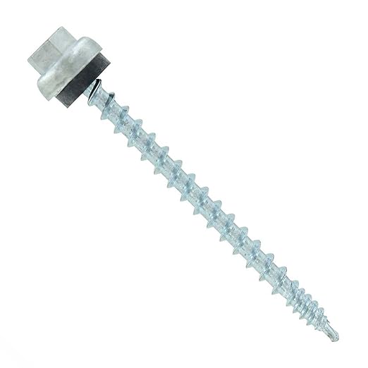 Fasteners Plus ST Fastening ZXL Woodbinder Metal-to-Wood #10 x 2-1/2" Galvanized Screws with EPDM Rubber Washer, 250-Count - Designed for Metal Roofing and Siding Panels