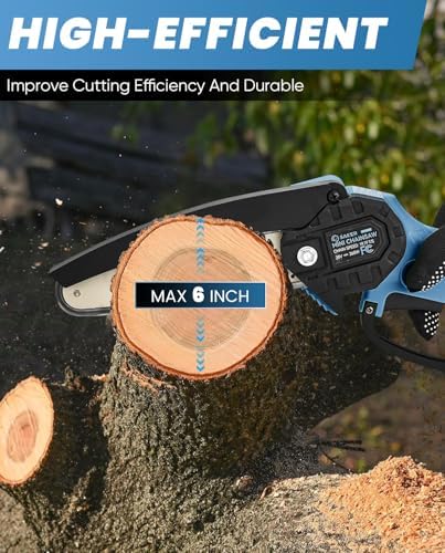 Saker Mini Chainsaw|6 Inch Chainsaws[2026 Upgraded]|Mini Cordless Electric Chain Saw|Small Handheld Portable Chain Saws Battery Powered Saw for Tree Trimmer and Garden