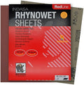 Indasa 50 PCS Redline Full Sheets 9"x11" Wet & Dry Sanding Sheets Series 6 – Rhynowet – 220-Grit – Waterproof Latex Backing