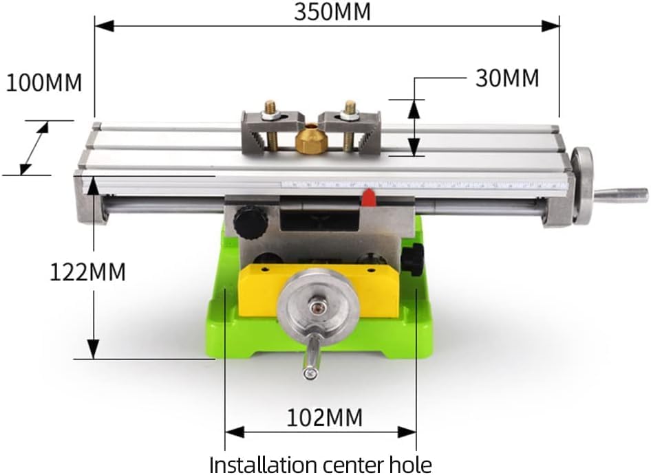 Multifunction Mini Compound Bench, X-Y Axis Cross Slide Table, Adjustable Precision Worktable for Drill Press Milling Machine, DIY Drilling Milling Workstation