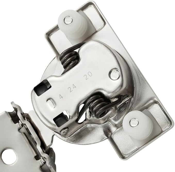 Ravinte 2 Pack 1 Pair 1 inch Overlay Soft Close Kitchen Cabinet Hinges Stainless Steel Adjustable Kitchen Hinges Satin Nickel Cabinet Hardware