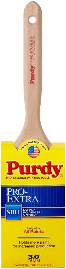 Purdy 144100730 Pro-Extra Series Elasco Flat Trim Paint Brush, 3 inch