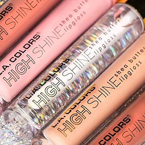 L.A. COLORS High Shine Shea Butter Lip Gloss, Baby Cakes, 0.14 Oz (Pack of 2)