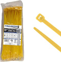 Kable Kontrol Yellow Zip Ties 11 Inch 100 Pcs, 50 Lbs Tensile Strength, Self-locking Nylon Colored Cable Ties Wire Wraps for Indoor or Outdoor Use