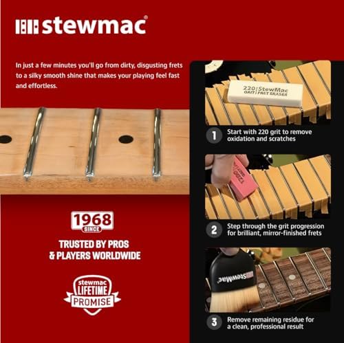 StewMac Fret Erasers, Complete Set of 7 Fret Polishing Blocks