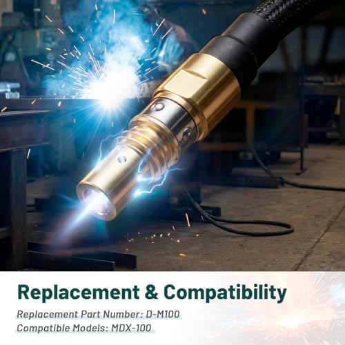 Gas Diffuser D-M100, Compatible with Mi ller MDX-100 1770028 MIG Welding Gun, Acc-uLock MDX, Welding Equipment for Mi ller 5 Pack
