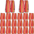 Haysandy 20 Pcs High Visibility Vest Reflective Safety Vest,BrightOrange