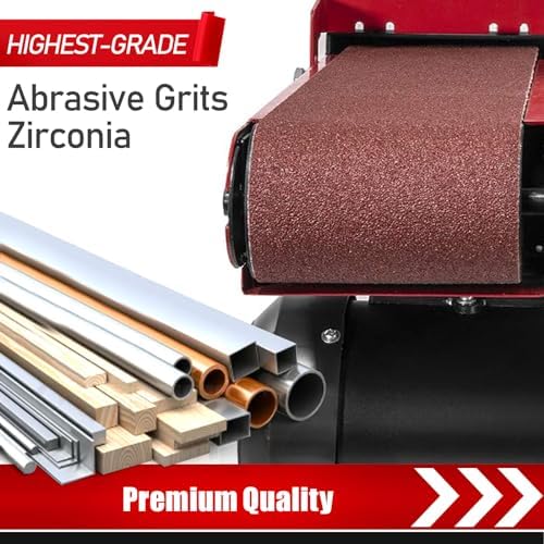 BOSHCRAFT 3x18 Sanding Belts, 21 Pack Belt Sander Paper 40/60/80/120/180/240/400 Grit Assortment Aluminum Oxide Sanding Belts for Wood Metal Polishing Knife Sharpening