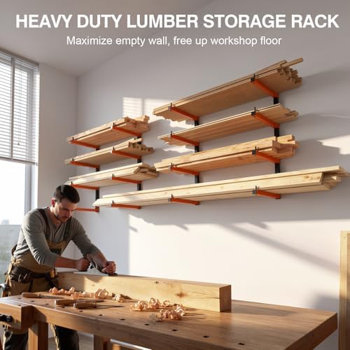 Housolution 4-Level Lumber Storage Rack - 4 Pack Holds Up 520LBS