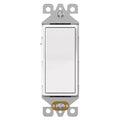 AIDA 1 Pack 3 Way Rocker Decora Light Switch, 15 Amp Self-grounding Electrical Light Switches, Residential Grade, UL Listed, Matte White