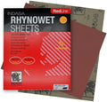 INDASA Rhynowet Red Line Wet Dry Sanding Sheets 9 x 11 Inch 400 Grit Waterproof Latex Backing Abrasive Paper for Wood Metal Automotive Surface Prep Pack of 50