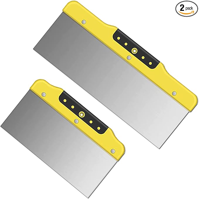 DEKEones Drywall Taping Knife Set, Stainless Steel Putty Knives Scraper with Tapered Blade for Wall Decoration Hand Tools(8",12")