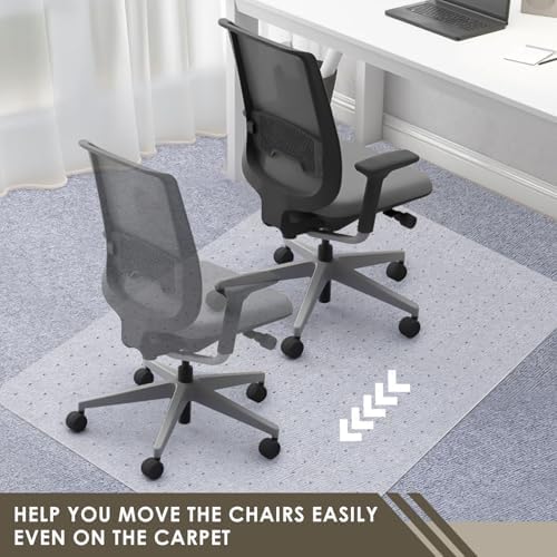 Azadx Heavy Duty Office Chair Mat for Carpet 36" x 48" Hard Material