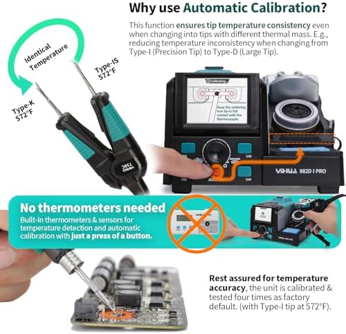 YIHUA 982D-I PRO Single-Channel 2 Tool Hot Tweezers Micro Soldering Station