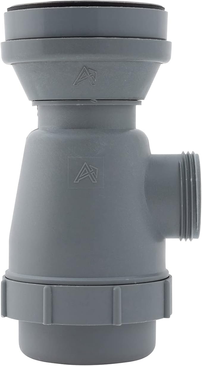 Ambassador Marine - 2 inch Drain, Trap Sink Drain, 1-1/4 inch-M Thread, w/Strainer, w/Chain Stopper - Brushed Finish - S00-1116-BP-W