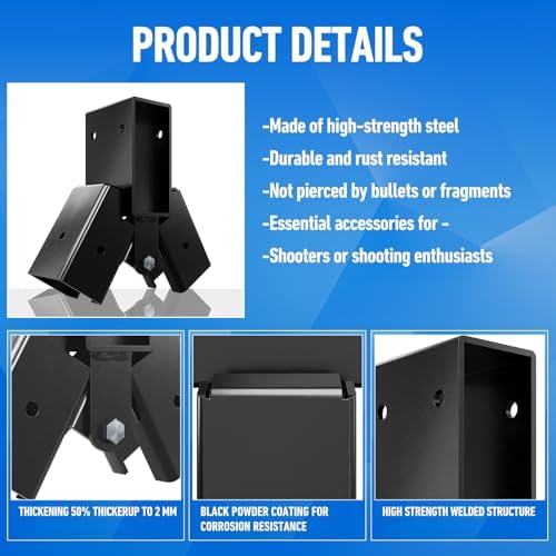 Heavy Duty Saw Horse Brackets 2x4 Target Stand, AR500 Steel, 2 Pack