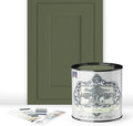 ALL-IN-ONE Paint by Heirloom Traditions, Crete (Olive Green), Quart - Durable cabinet and furniture paint. Built in primer and top coat, no sanding needed. Includes our 30 featured color card.