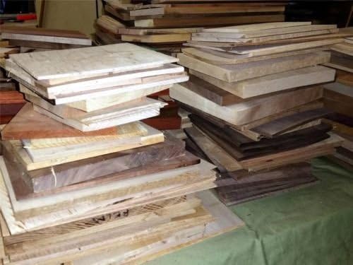 Box of Long Thin Unfinished Craft Wood. Many Species. Scrap Lumber Perfect for Odds and Ends.