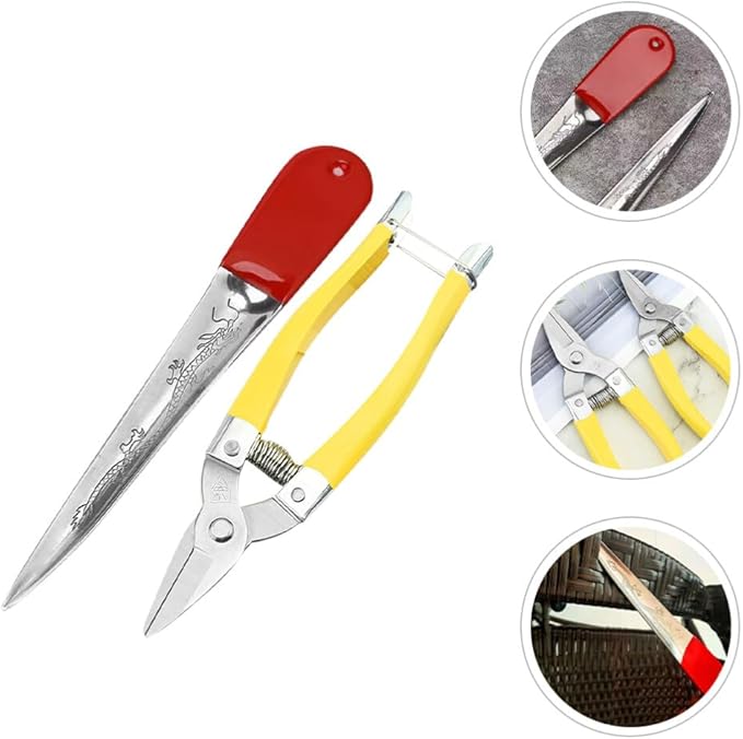 Operitacx 1 Set of Wicker Weaving Tool Metal Prying Tool Wicker Repair Patio Rattan Prying Basket Repair