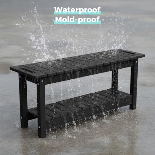 41" Shower Bench, Waterproof HIPS Shower Stool for Shaving Legs