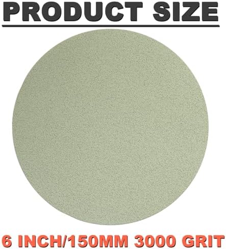 6 Inch Foam Hook & Loop Sanding Discs: 15Pcs 3000 Grit