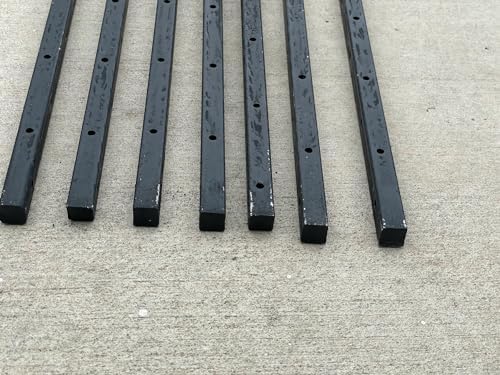 Sandbaggy 24" Square Steel Concrete Form Stakes with Nail Holes - 5/8" Wide - Rust Resistant Coating - Removable, Reusable - Construction Grade Stakes (24 inch, 100)